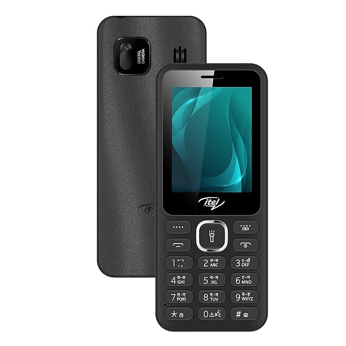 itel it5027 Keypad Mobile Phone with 2.4 inch Display Size 11mm Slim Body 1200 mAh Battery  King Voice Black
