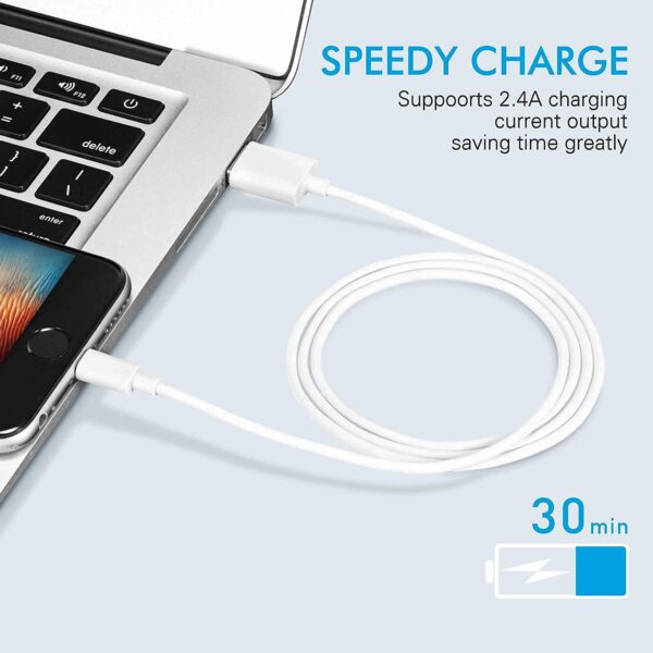 Usb To Lightning Data Cable (White) - Image 3