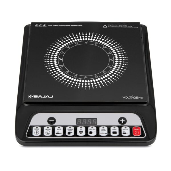 Bajaj140TS 1400 Watts Induction Stove| Digital Led Display | 1 Year Warranty | Black & Silver - Image 2